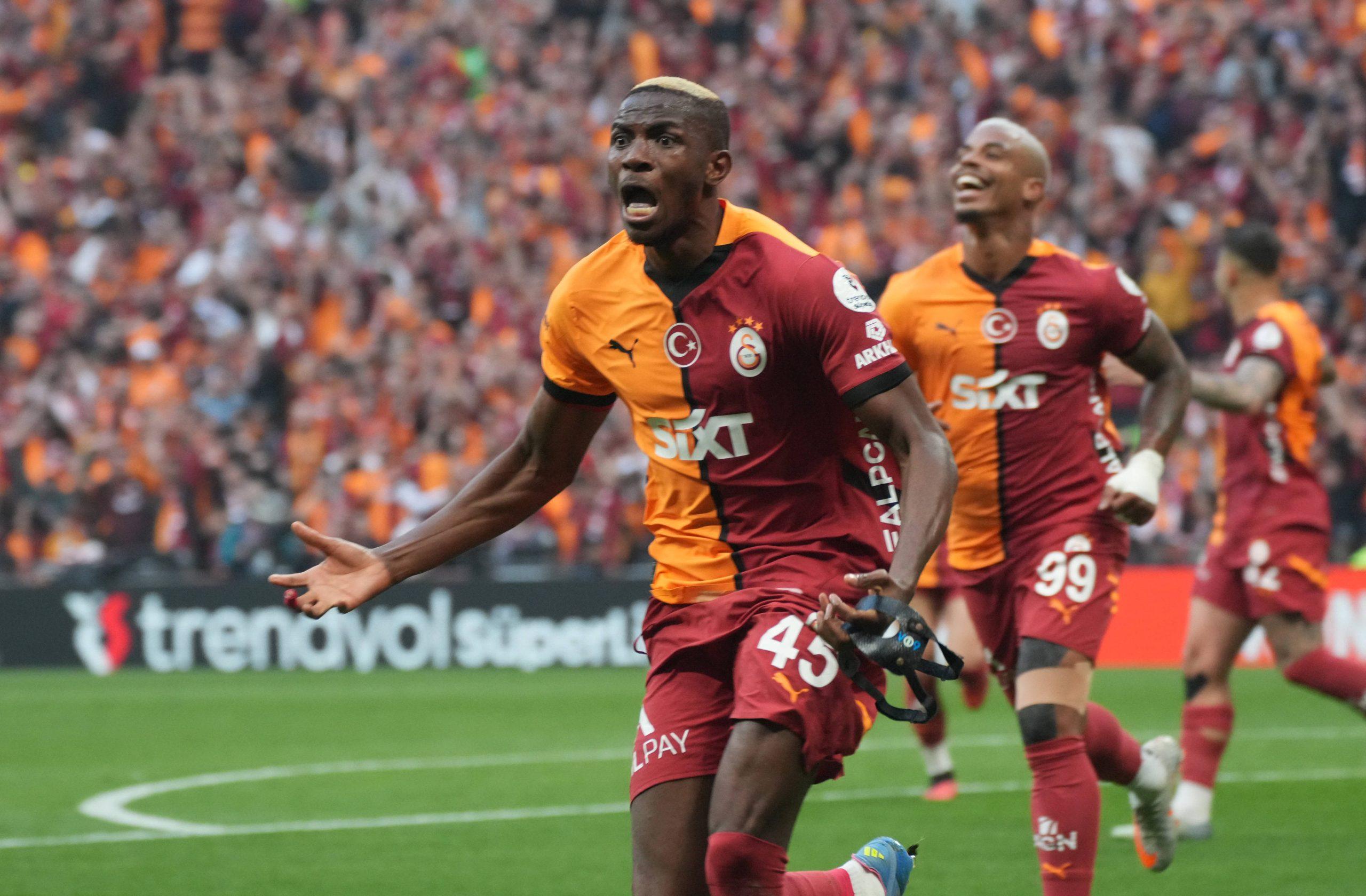 Victor Osimhen 45 of Galatasaray celebrates after scoring the first goal for his team