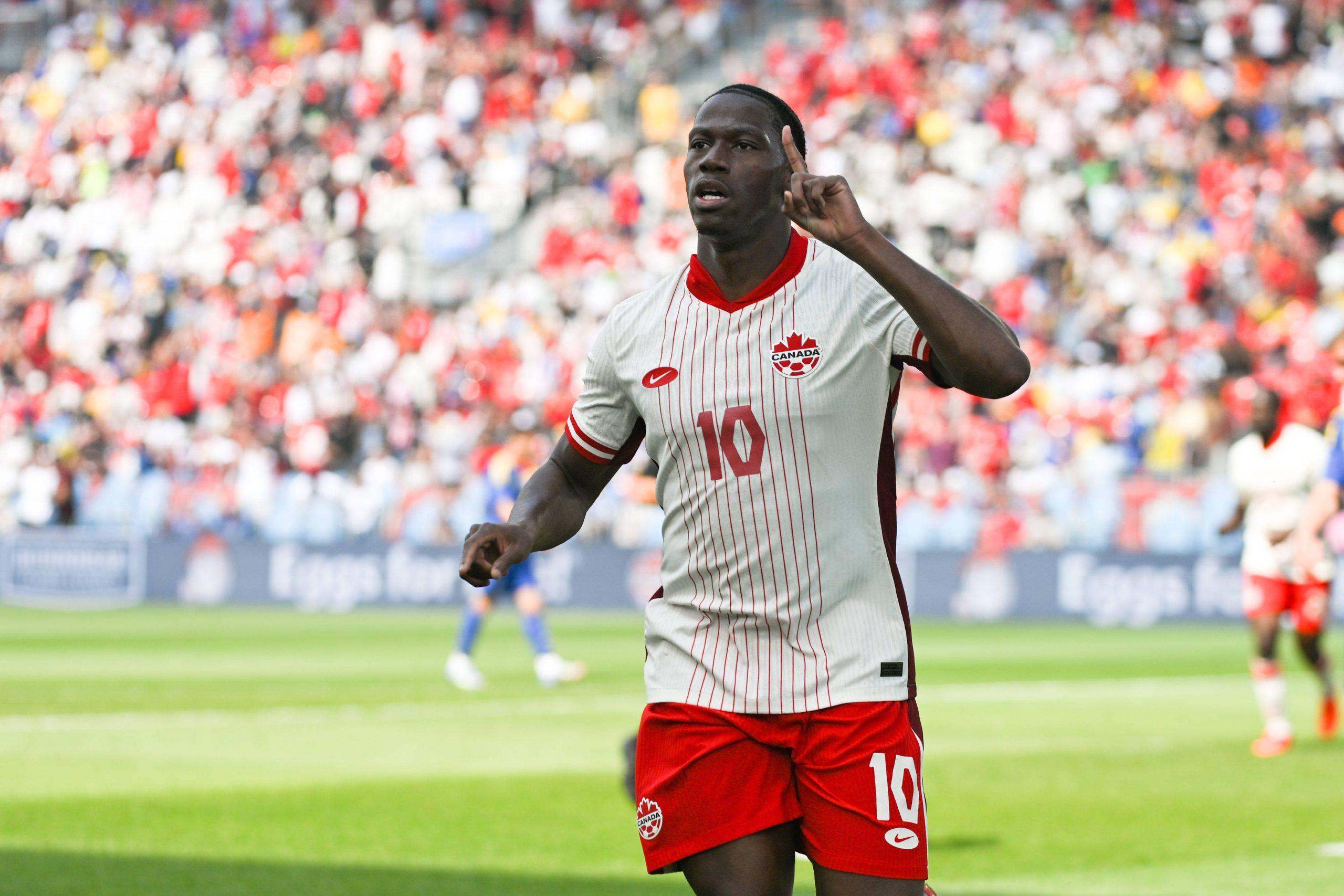 Canadian Shield match between Canada and Ukraine at BMO Field Featuring: Jonathan David