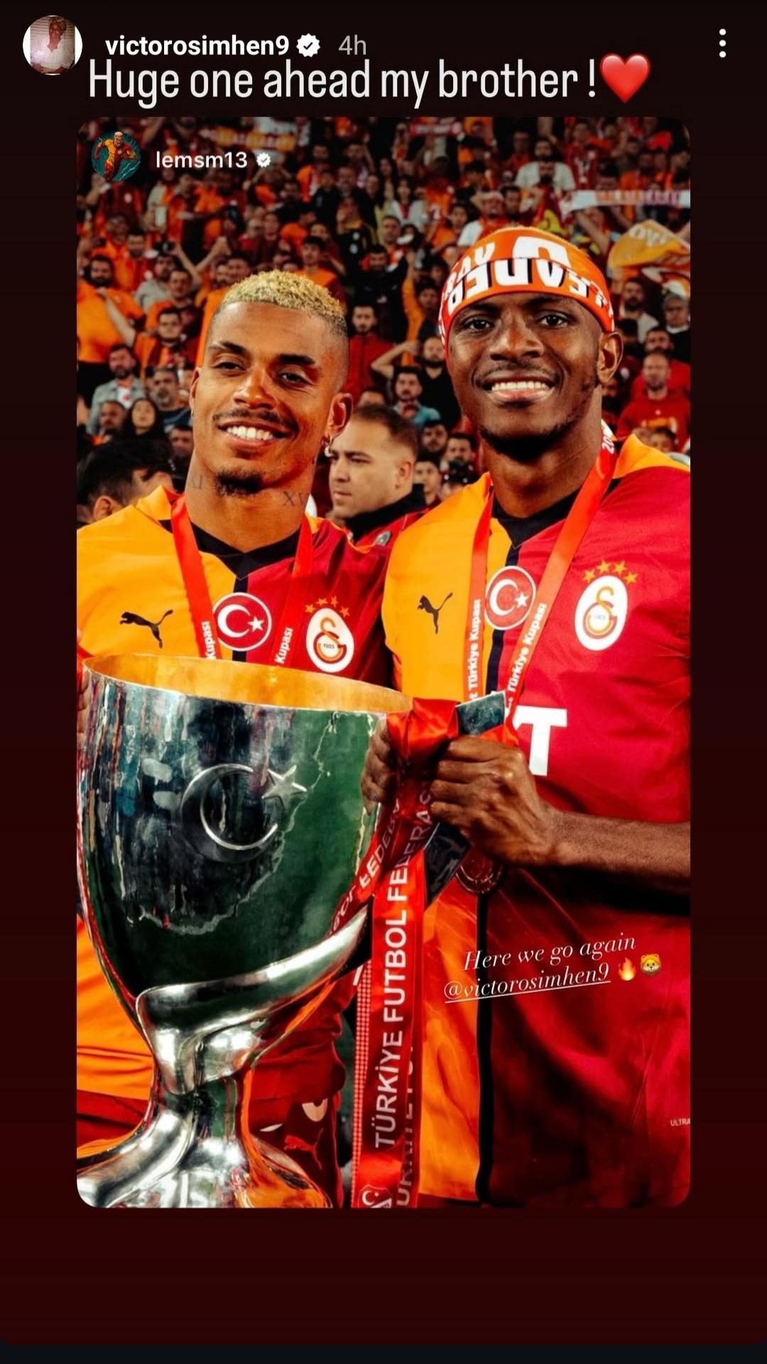 Mario Lemina welcomes Victor Osimhen