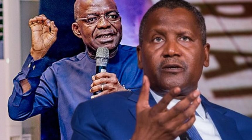 A photo mix of Gov Otti and Dangote