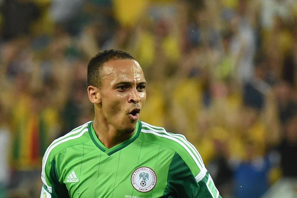 Peter Osaze Odemwingie celebrates Brazil