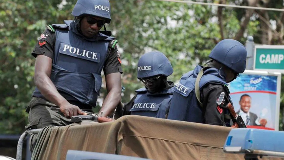 Nigerian Police Officers on patrol