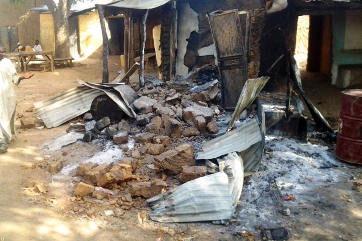 Destroyed village 