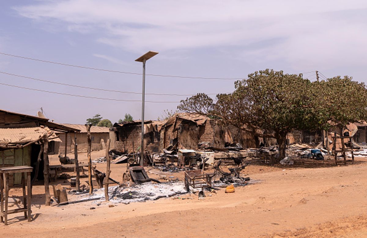 Destroyed village 